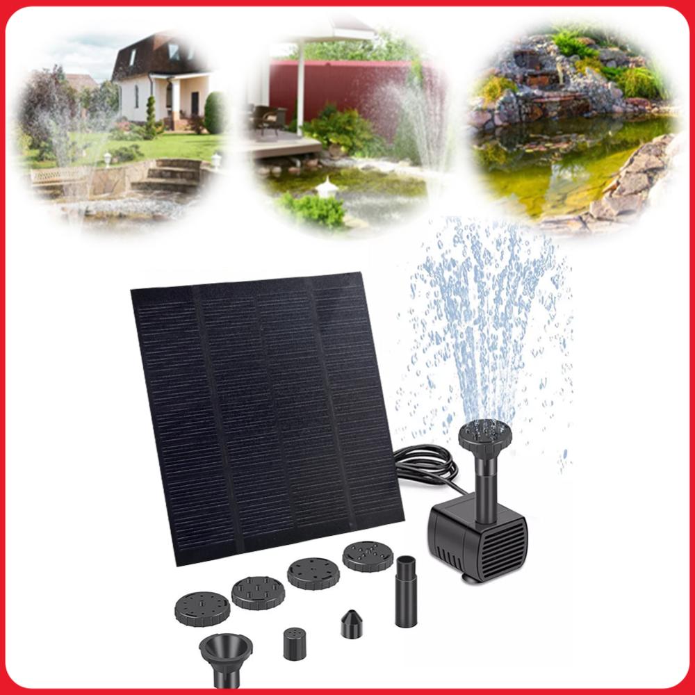 Bonsai Garden Fountain - Solar-Springbrunnenpumpen-Set mit Düsen, solarbetriebene Springbrunnenwasserpumpe, Solar-Wasserpumpen-Set