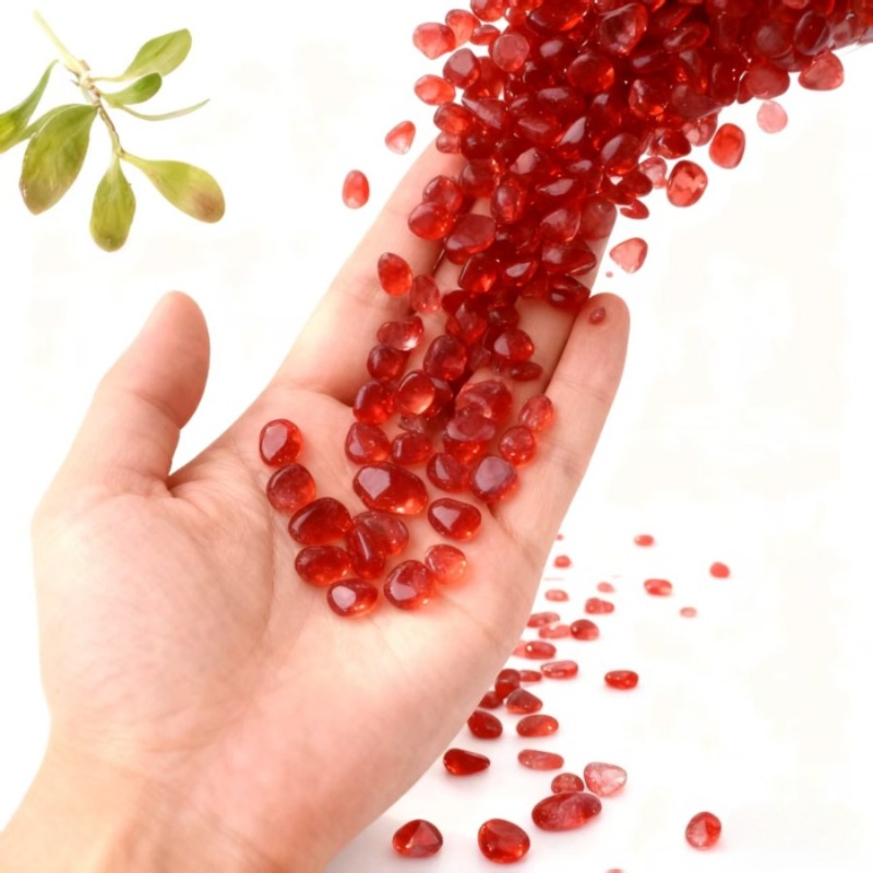 Bonsai Garden Landscape Design - 100g/200g hochwertige rote Mosaik-Quarzglassteine, perfekt für