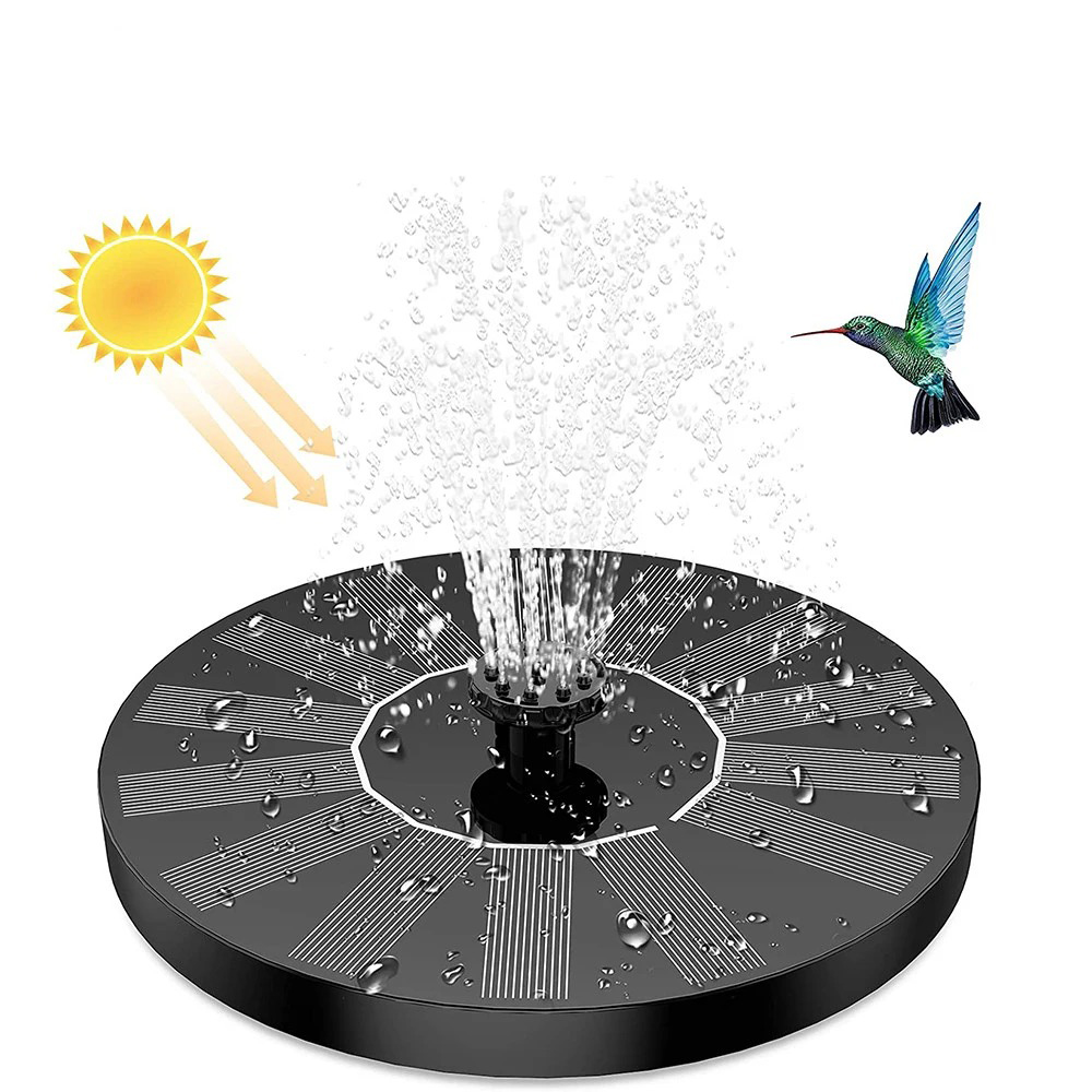 Bonsai Garden Fountain - 13 cm schwimmendes Solarpanel, Solarbrunnenpumpe, Vogelbad,