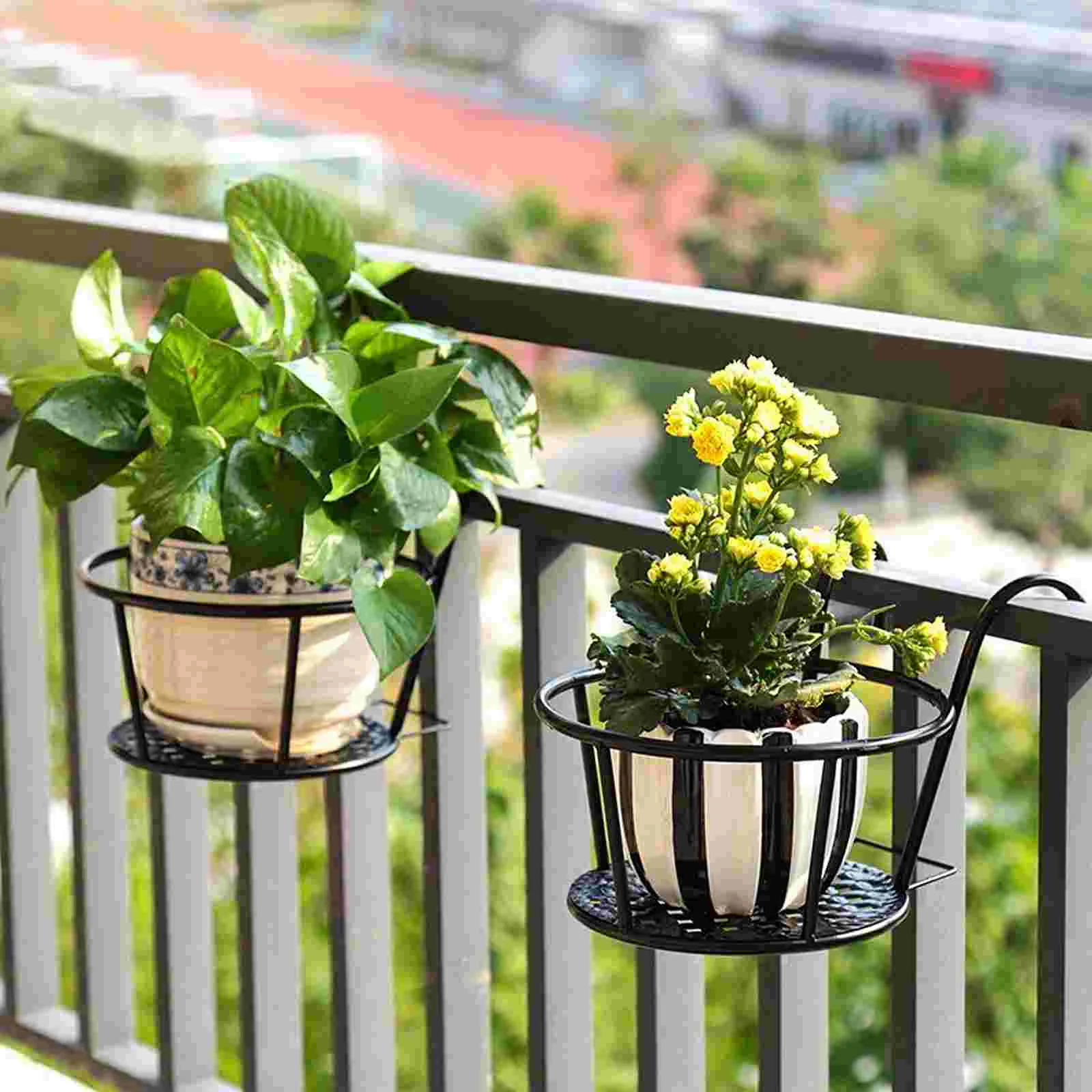 Bonsai Garden Wall - 2-teiliger Blumentopfständer aus Eisen, Wandbehang, Balkon,