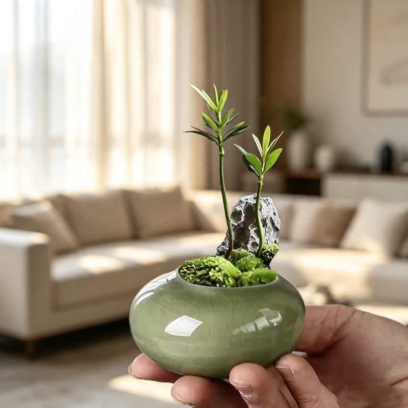 Mini Eisriss-Glasierte Pflanze – Bonsai Garden Art Bewertung und Preis