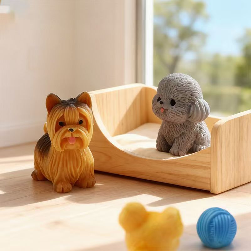 Niedliche Teddy-Pudel-Welpen-D – Bonsai Garden Art Bewertung und Preis