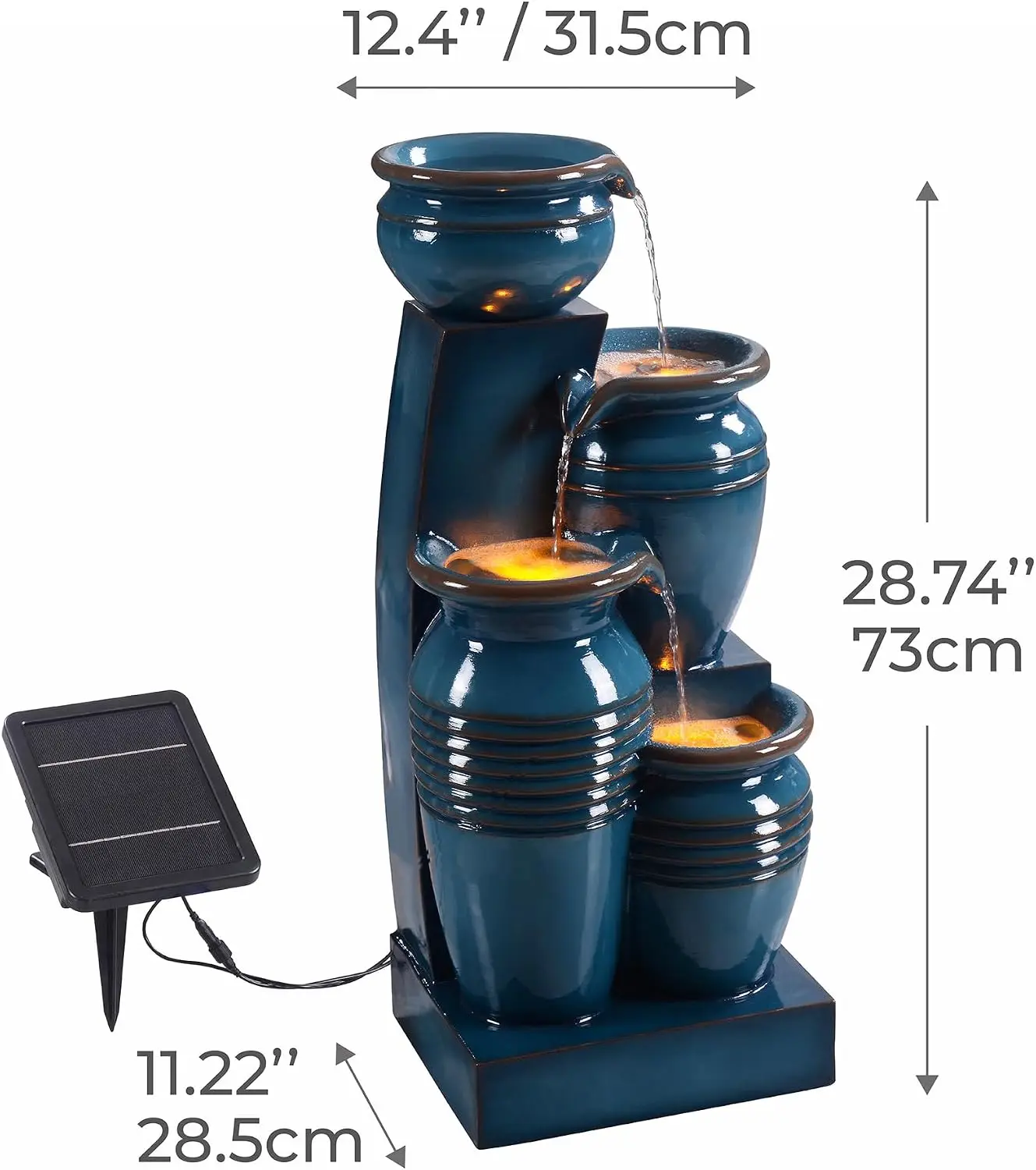 28,7 Zoll großer, 4-stufiger,  – Bonsai Garden Fountain Bewertung und Preis