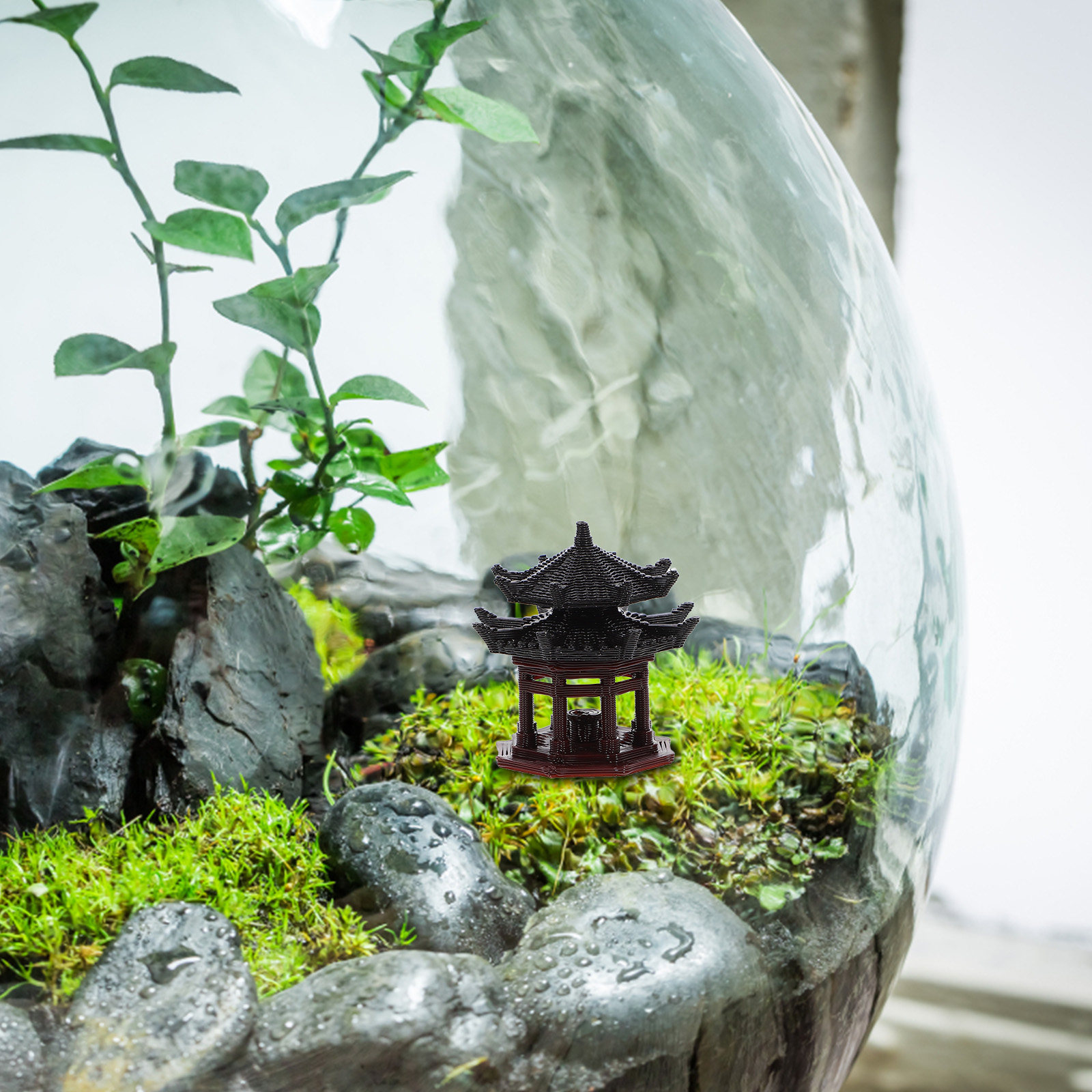 Robuste Mini-Pavillon-Dekorati – Bonsai Garden Landscape Design Bewertung und Preis