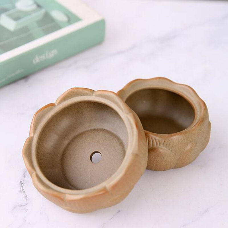Grobe Keramik Lotus grün Blume – Bonsai Garden Art Bewertung und Preis